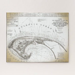 Old Vintage Provincetown Cape Cod Map Jigsaw Puzzl Jigsaw Puzzle