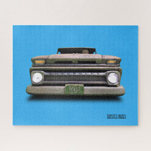 Old Vintage Rat Rod Pickup Truck Zombie Driver Jigsaw Puzzle