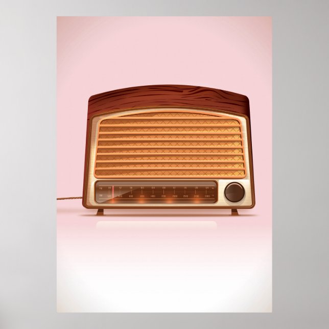 Old vintage retro Radio planyer Poster (Front)