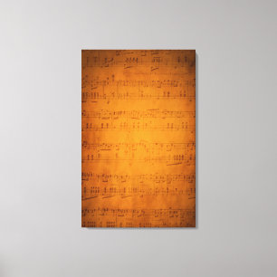 Old vintage sheet music canvas print