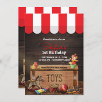 Old Vintage Toys Wooden Toybox 1st Birthday