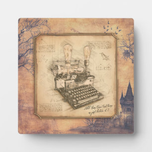 Old Vintage Typewriter. Author / Writer Gift Plaque