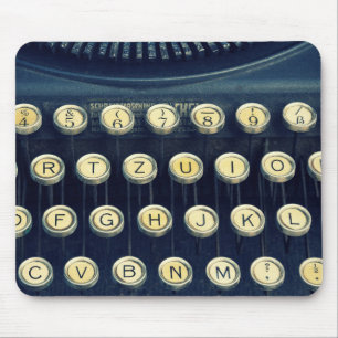 Old Vintage Typewriter Keyboard Keys Mouse Pad
