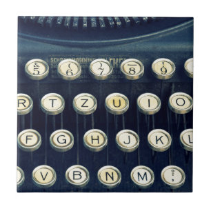 Old Vintage Typewriter Keyboard Keys Tile