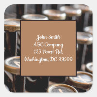 Old Vintage Typewriter Keys Return Address