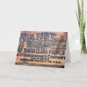 Old Vintage US Wooden Shipping Crate greeting 2 Card