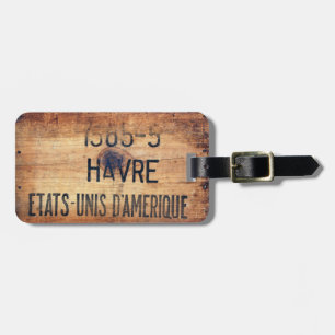 Old Vintage US Wooden Shipping Crate Luggage Tag 3