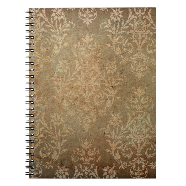 Old vintage wallpaper. grunge backgroundwallpaper, notebook (Front)