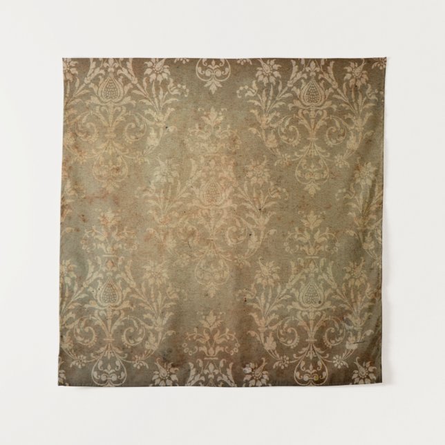 Old vintage wallpaper. grunge backgroundwallpaper, tapestry (Front)
