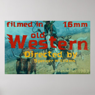 Old Vintage western art Poster