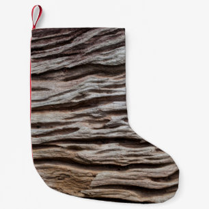 Old vintage wooden textureabstract, home decor, ba small christmas stocking