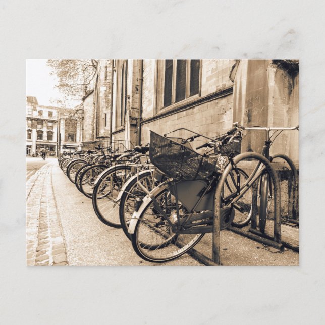 Old Vntage Bikes Bicycles in Oxford Postcard (Front)