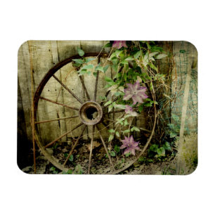 Old wagon wheel magnet