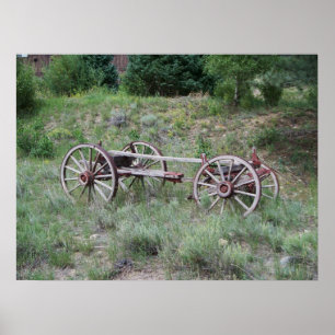 Old Wagon Wheels II Poster