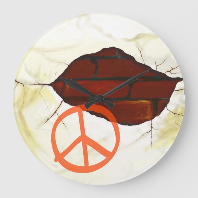 Old wall background, wall clock (Front)