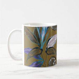 Old wall texture with cracks,  retro background,   coffee mug