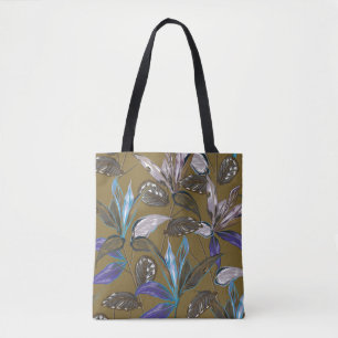 Old wall texture with cracks, retro background, tote bag