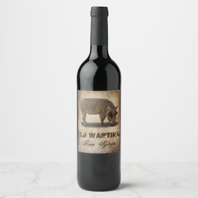 OLD WARTHOG WINE LABEL (Front)