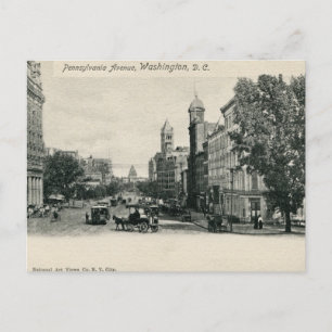 Old Washington DC Pennsylvania Ave Postcard