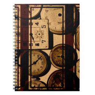 Old Watch Triptych Spiral Notebook