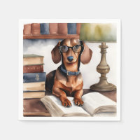 Old Watercolor Dachshund