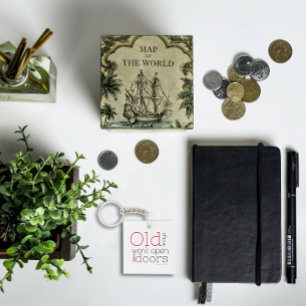 Old ways wont open new ways quote red black  key ring