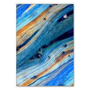 old weathered blue board table number