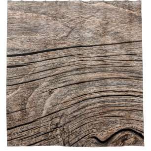 Old Weathered Rotten Cracked Knotted Coarse Wood G Shower Curtain