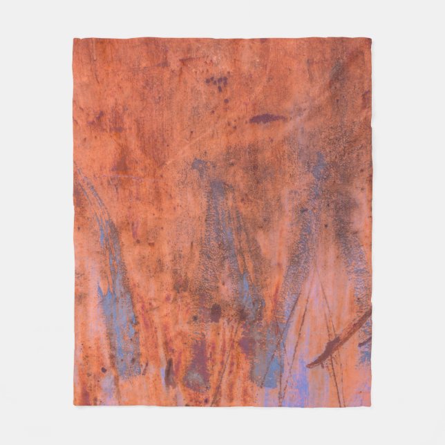 Old weathered rusty textureabstract, aged, aging,  fleece blanket (Front)