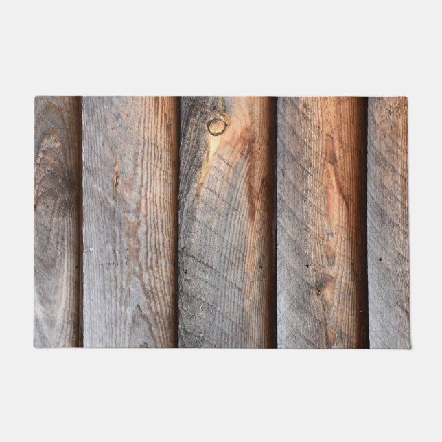 Old Weathered Wood Boards Doormat (Front)