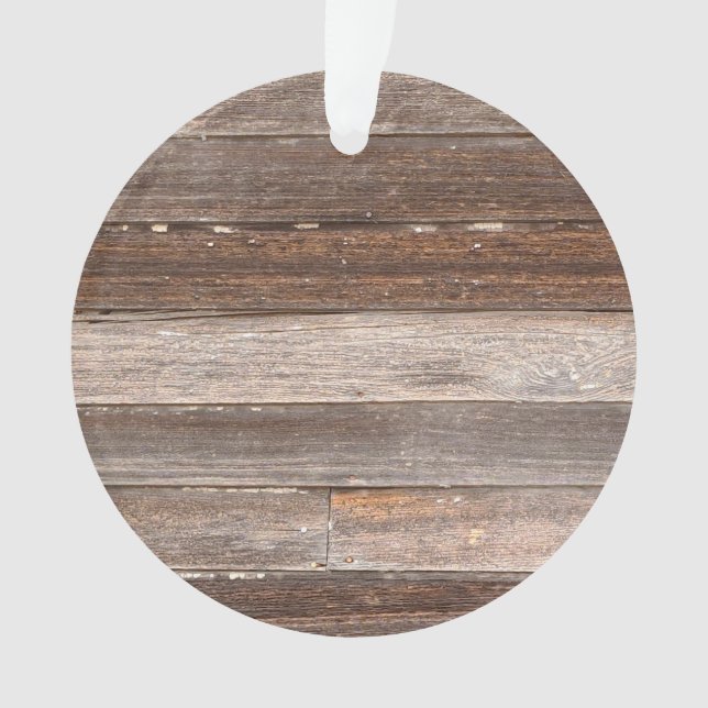 Old Weathered Wooden Exterior Wall of a Farmhouse Ornament (Front)