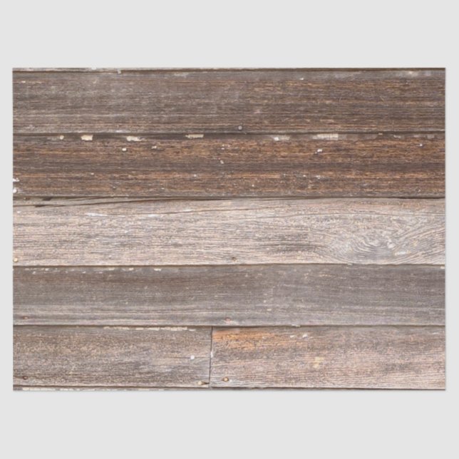Old Weathered Wooden Exterior Wall of a Farmhouse Tissue Paper (Front)