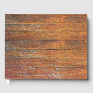 Old Weathered Wooden Flooring Guest Book