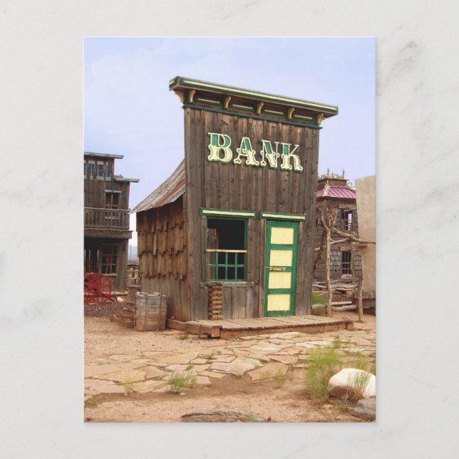 Old West Bank (Colour) Postcard (Front)