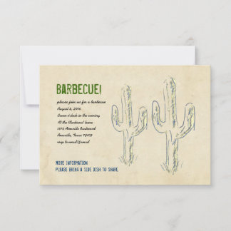 Old West Cactus Party Invitation