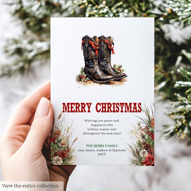Old West Christmas greeting card with spurs & hat (Old West Christmas greeting card with spurs & hat

)