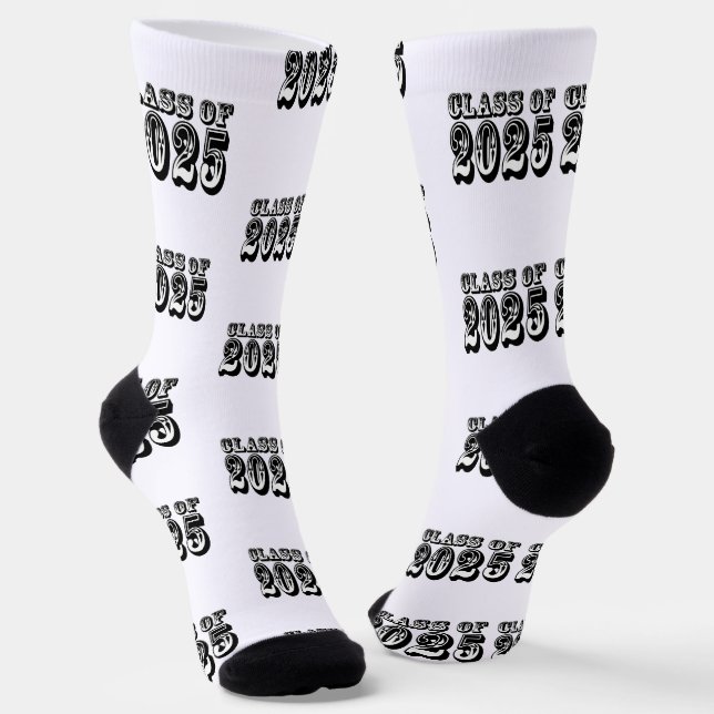 Old West Class of 2025 Graduation Socks (Angled)