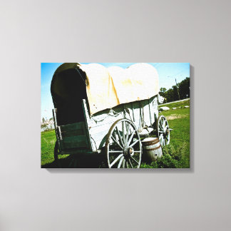 Old West Covered Wagon 02 Stretched Canvas Print