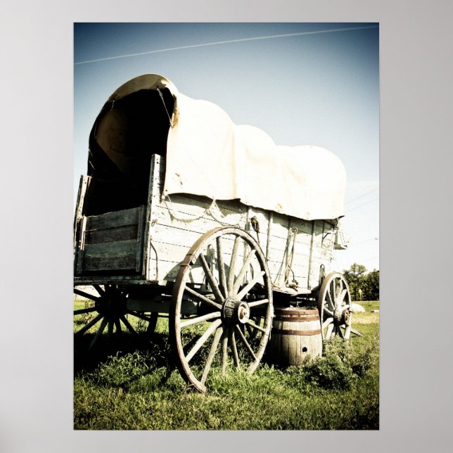 Old West Covered Wagon 04 Poster (Front)