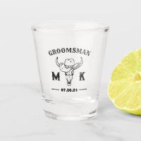 Old West Cowboy Personalised Groomsmen Monogram