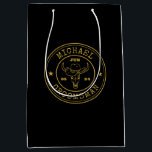 Old West Cowboy Rustic Logo Personalised Groomsmen Medium Gift Bag<br><div class="desc">Personalised gifts for groomsmen with western cowboy theme. Decorated with cowboy hat with vintage western font. Text and colour are editable using the Design Tool to fit your occasion. Get this customise gift for wedding,  bachelor party,  engagement party or any other special occasions.</div>