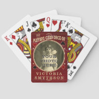 Old West Custom Photo Personalised Red Wood