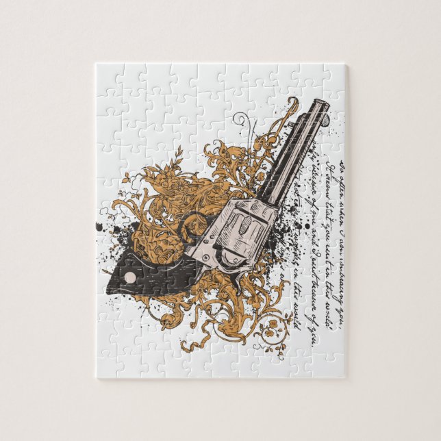 Old West Revolver Jigsaw Puzzle (Vertical)