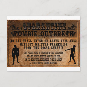 OLD WEST ZOMBIE POSTCARD