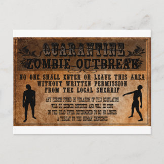 OLD WEST ZOMBIE POSTCARD