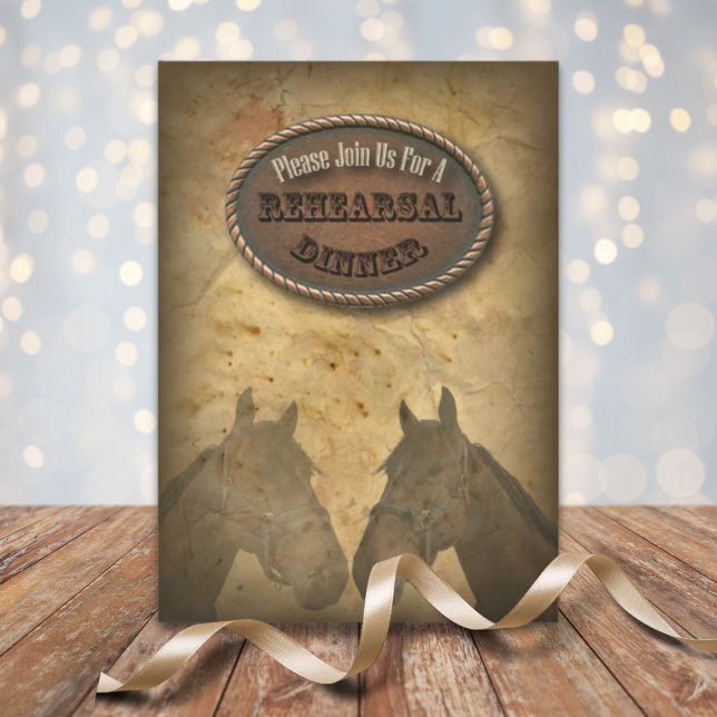 old Western Cowboy Country Rehearsal Dinner Invite (old Western Cowboy Country Rehearsal Dinner Invite)