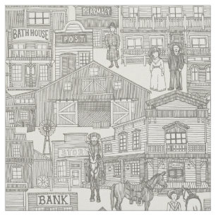 old western town pearl fabric