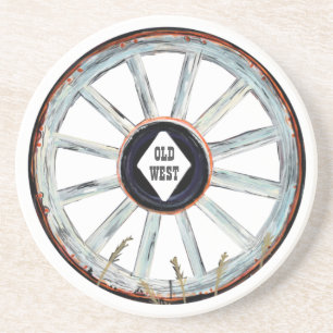 Old Western Wagon Wheel Coaster
