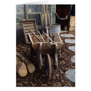Old wheelbarrow  1940 card