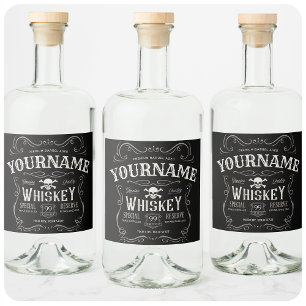 Old Whiskey Label Personalised Vintage Liquor Bar